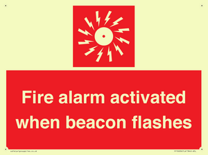 Fire alarm activated when beacon flashes